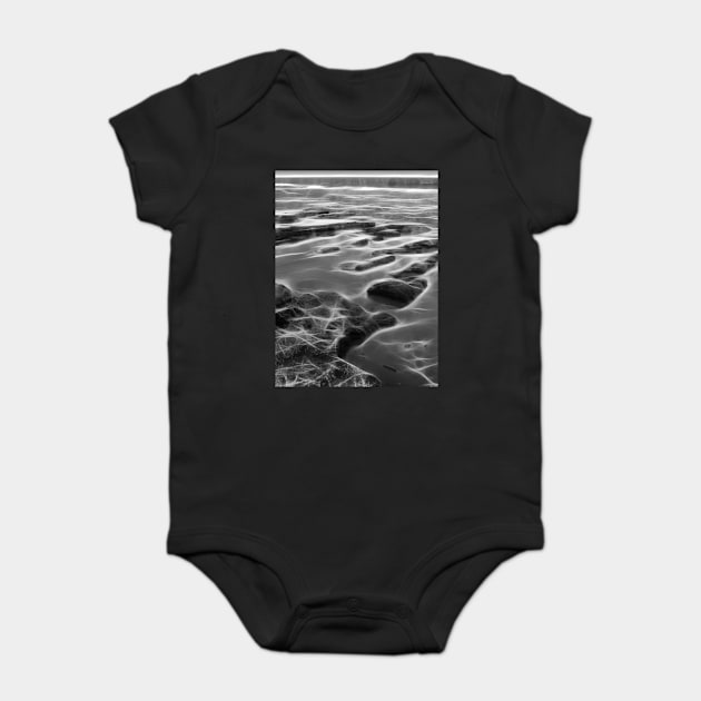 Abstract ocean and rocks Baby Bodysuit by hereswendy
